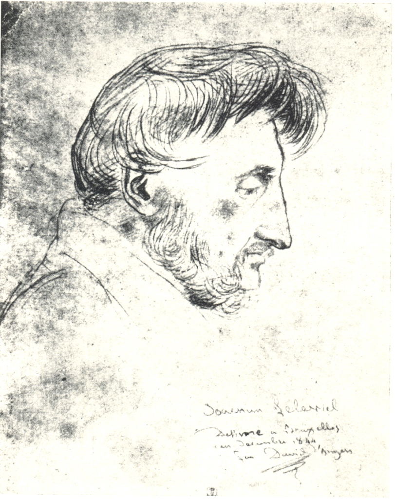 Pencil drawing of Joachim Lelewel by David d'Angers, 1844.